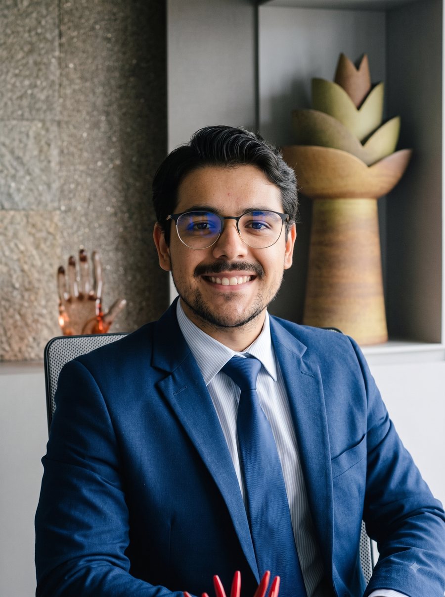 Dr. Paulo Siqueira Jr. em seu escritório